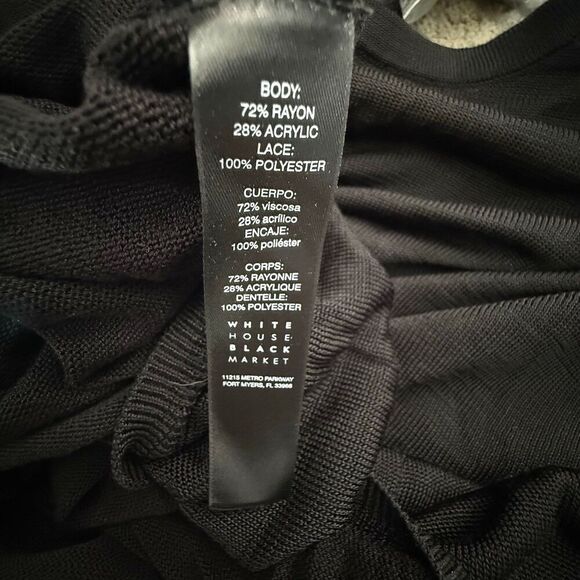 White house black market women V neck pullover sweater butterfly poncho size S - Picture 10 of 11